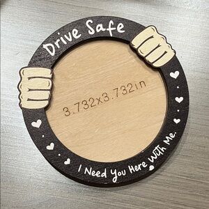 Drive Safe Wooden Car Clip frame new